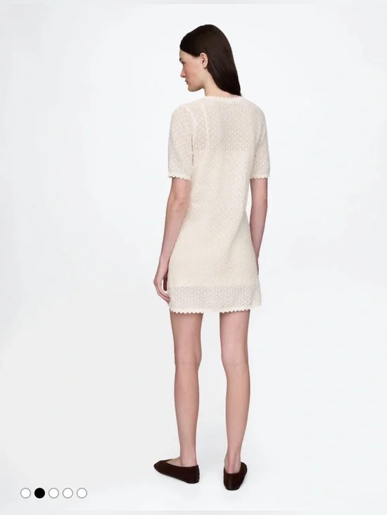 NWT Gap Knit Dress - Pointelle, Linen Blend, Tank Slip, Lined, L Tall - Picture 2 of 13